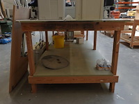 2x houten werktafel - afbeelding 2 van  6