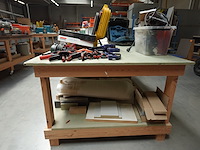 2x houten werktafel - afbeelding 4 van  6
