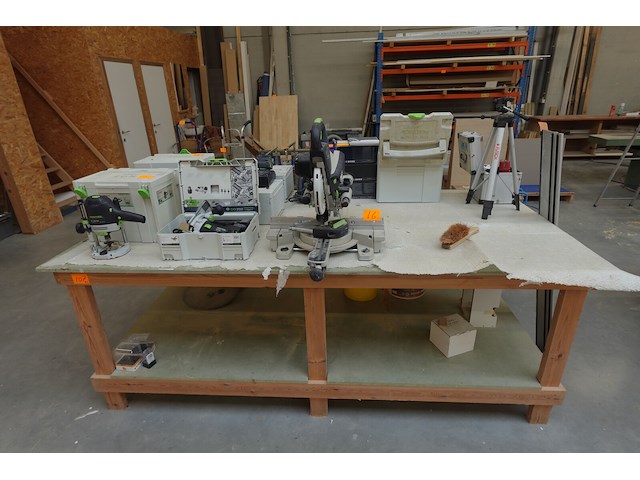 2x houten werktafel - afbeelding 6 van  6