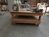 2x houten werktafel - afbeelding 1 van  4
