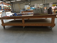 2x houten werktafel - afbeelding 2 van  4
