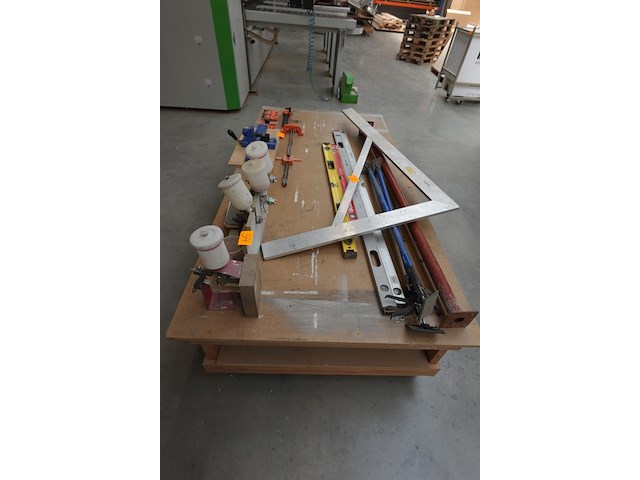 2x houten werktafel - afbeelding 3 van  4