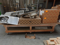 2x houten werktafel - afbeelding 4 van  4
