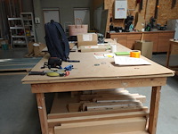 2x houten werktafel - afbeelding 2 van  4