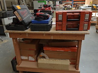 2x houten werktafel - afbeelding 3 van  4