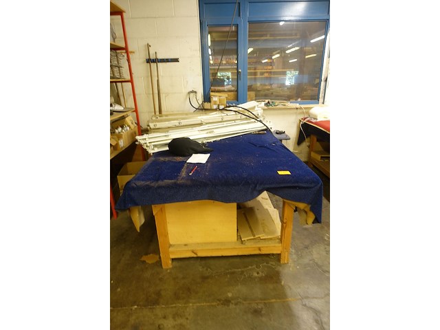2x houten werktafel - afbeelding 4 van  5