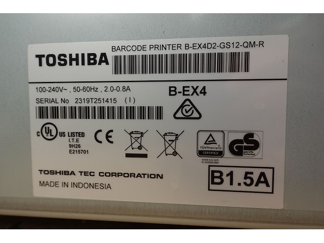 2x industriële labelprinter toshiba - afbeelding 5 van  5