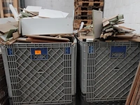 2x inklapbare kunststof palletbox + inhoud