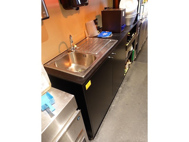 2x inox spoelbak + meubel - afbeelding 3 van  3