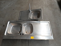 2x inox spoelbak - afbeelding 1 van  1