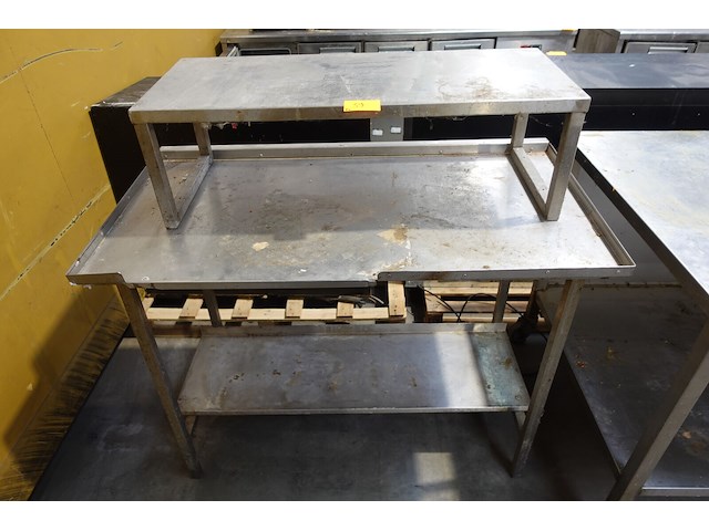 2x inox werktafel - afbeelding 1 van  2