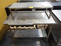 2x inox werktafel - afbeelding 1 van  2