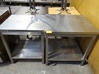 2x inox werktafel - afbeelding 1 van  3