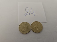 2x italië: lire herdenkingsmunten