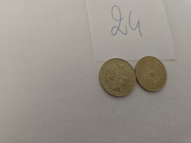 2x italië: lire herdenkingsmunten - afbeelding 2 van  5