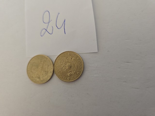 2x italië: lire herdenkingsmunten - afbeelding 3 van  5