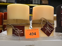 2x kaarsen large crémekleurig - afbeelding 1 van  1