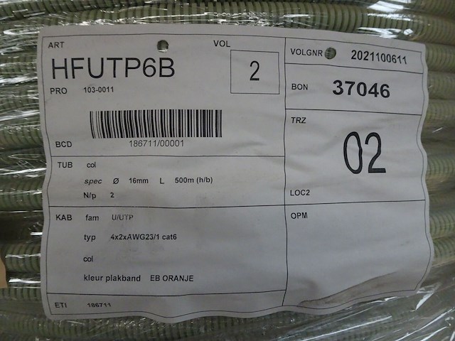 2x kabel op rol - afbeelding 2 van  3