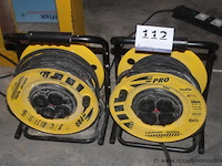 2x kabelhaspel, epro, profile, 20m, 4 stopcontacten, 220-240v, max. 3500w, ip44, werking niet gekend - afbeelding 1 van  2