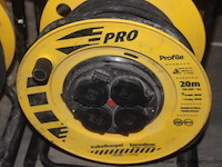 2x kabelhaspel, epro, profile, 20m, 4 stopcontacten, 220-240v, max. 3500w, ip44, werking niet gekend - afbeelding 2 van  2