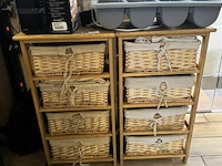 2x kastje met mandjes - afbeelding 3 van  5