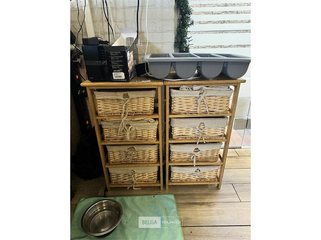 2x kastje met mandjes - afbeelding 4 van  5