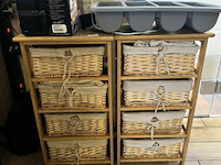 2x kastje met mandjes - afbeelding 4 van  5