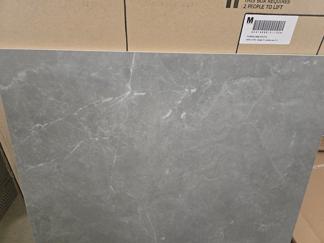 2x keramiek blad grey glossy 60x60x1 - afbeelding 2 van  4