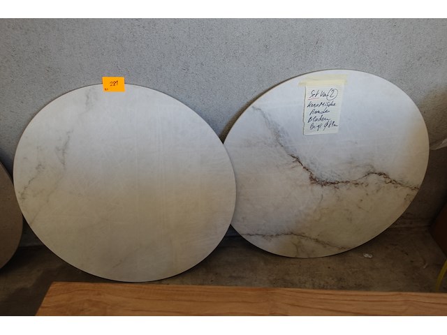 2x keramisch rond blad - afbeelding 1 van  4