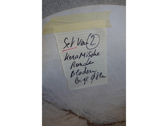 2x keramisch rond blad - afbeelding 4 van  4