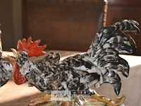 2x keramische beeldjes haan in majolica stijl - afbeelding 4 van  4