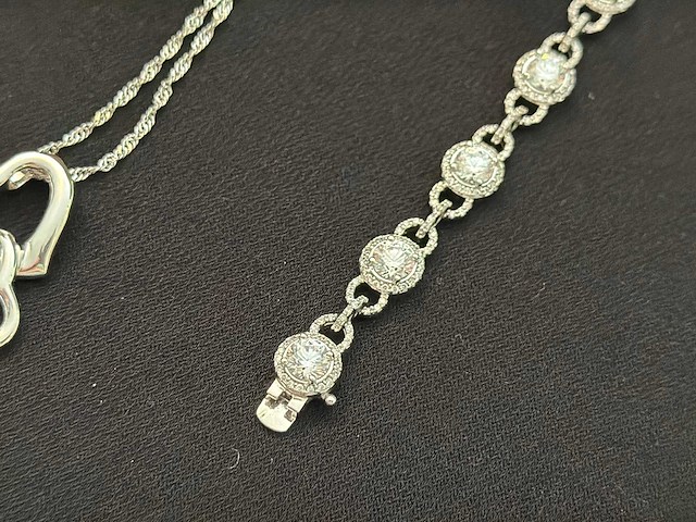 2x ketting met armband (3x) - afbeelding 1 van  2