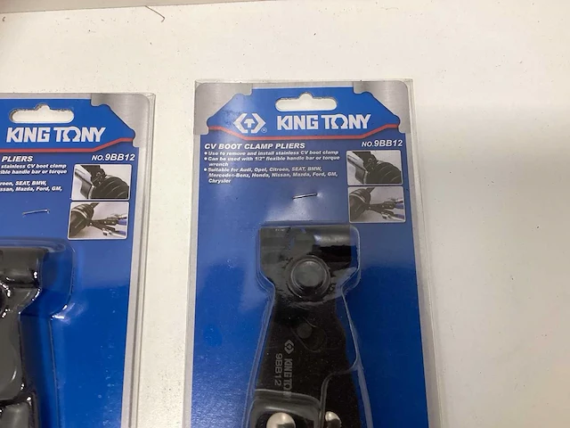 (2x) king tony asplaatstangen / boot clamp pliers - afbeelding 4 van  7