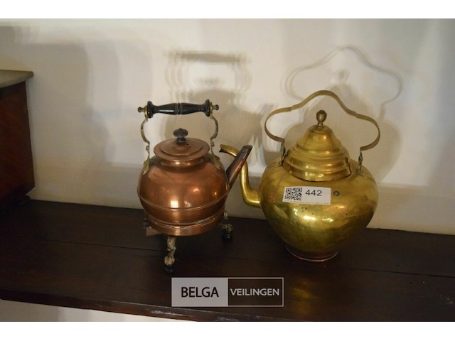 2x kleine koperen ketels - afbeelding 1 van  3
