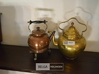 2x kleine koperen ketels - afbeelding 1 van  3