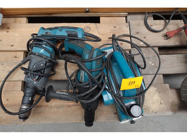 2x klopboorhamer makita + schaafmachine makita - afbeelding 1 van  4