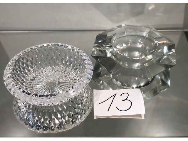 2x kristallen asbak - afbeelding 1 van  1
