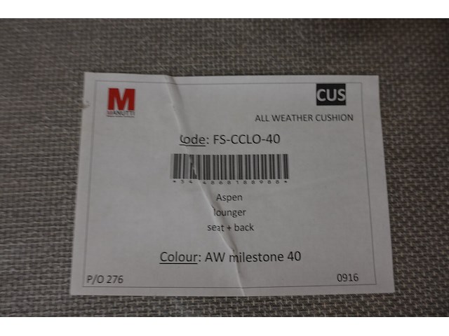2x kussen ligbed aspen manutti - afbeelding 2 van  2
