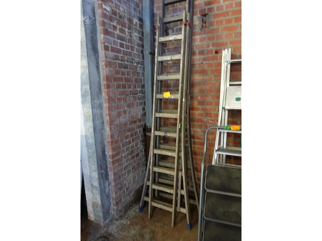 2x ladder in hout - afbeelding 2 van  3
