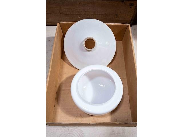 2x lampekap wit glas - afbeelding 2 van  2