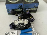 2x led hoofdlamp met usb - afbeelding 1 van  3