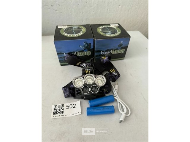 2x led hoofdlamp met usb - afbeelding 2 van  3