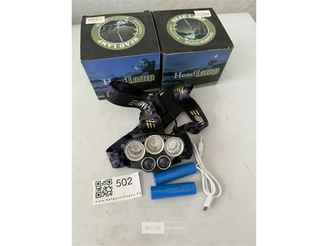 2x led hoofdlamp met usb - afbeelding 3 van  3
