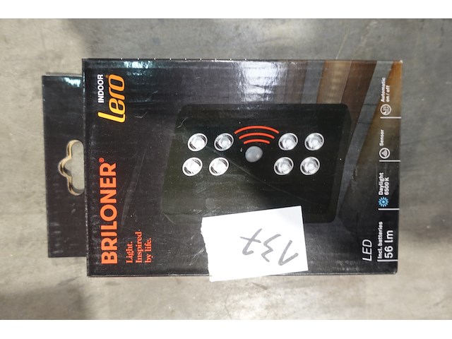 2x led wandlamp met sensor (binnen) briloner - afbeelding 3 van  3