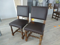 2x lederen stoel - afbeelding 1 van  3