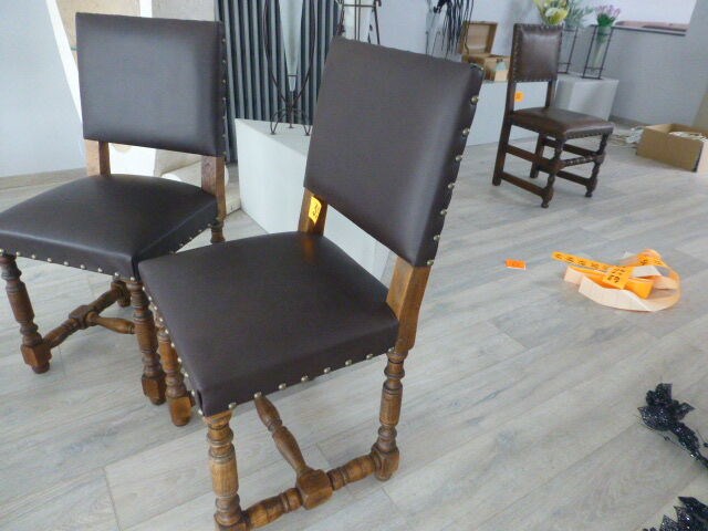 2x lederen stoel - afbeelding 2 van  3