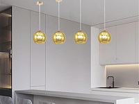 2x lfsem gouden glazen bol hanglamp (150 mm) - afbeelding 1 van  4