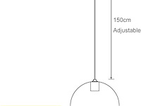 2x lfsem gouden glazen bol hanglamp (150 mm) - afbeelding 4 van  4