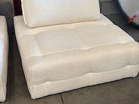 2x lounge seat in teddy white - afbeelding 1 van  2