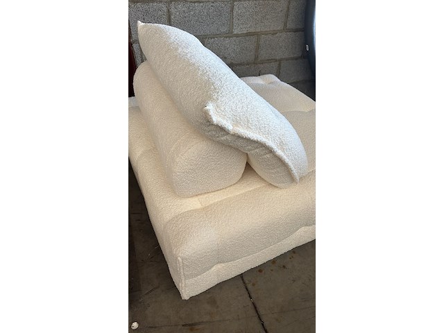 2x lounge seat in teddy white - afbeelding 2 van  2